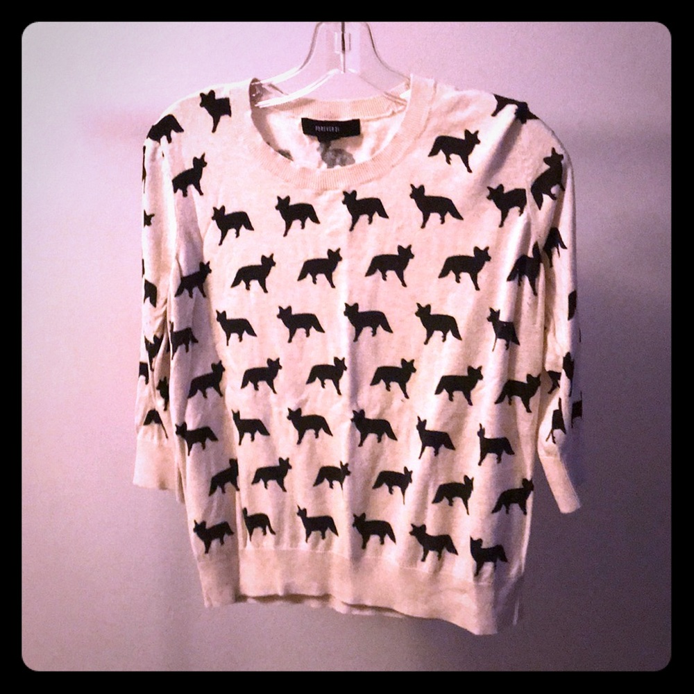 Forever 21 Fox Print Sweater